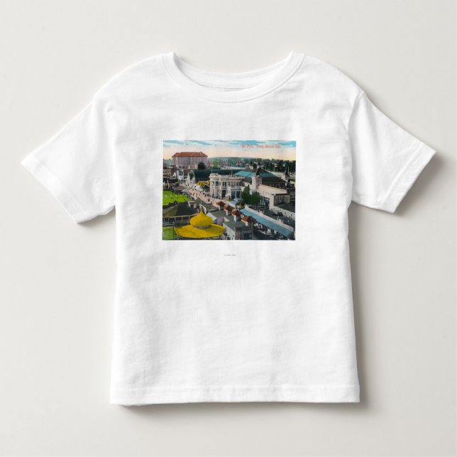 Antennen beskådar av den PikeLong stranden, CA T Shirt (Framsida)
