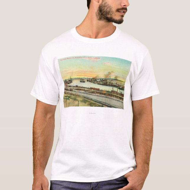 Antennen beskådar av den San Pedro hamnen T Shirt (Framsida)