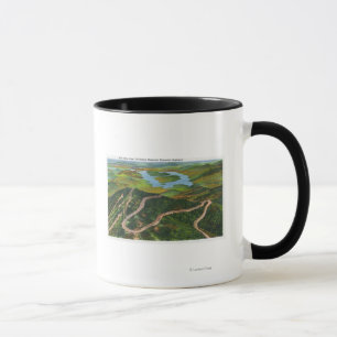 Antennen beskådar av den Whiteface Mt minnesmärken Mugg