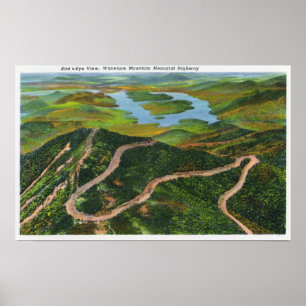 Antennen beskådar av den Whiteface Mt minnesmärken Poster