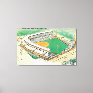 Antennen beskådar av det Wrigley fält nr. Canvastryck