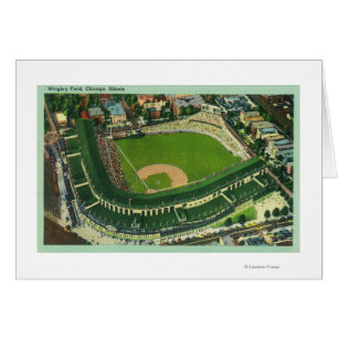 Antennen beskådar av det Wrigley fält nr. Hälsningskort