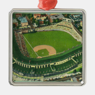 Antennen beskådar av det Wrigley fält nr. Julgransprydnad Metall