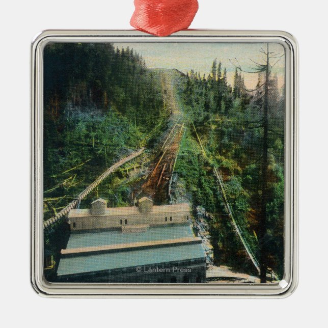 Antennen beskådar av elektronen driver stationen julgransprydnad metall (Framsidan)