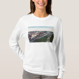 Antennen beskådar av en portion av CityModesto, C T Shirt