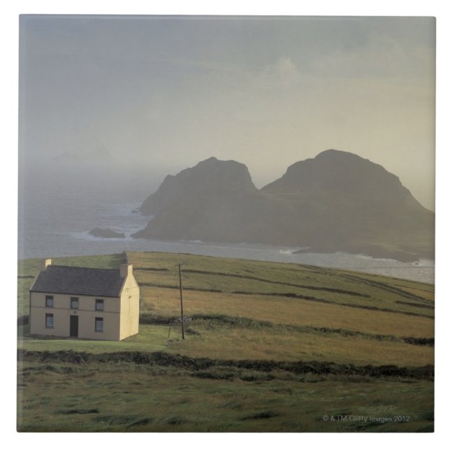 antennen beskådar av en stuga på en backe vid kakelplatta (Framsidan)