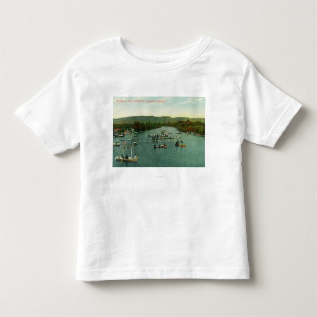 Antennen beskådar av fartyg på sjön Watsonville T-shirt (Framsida)
