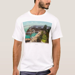 Antennen beskådar av fartyghuset, sjön, Leshi T-shirt