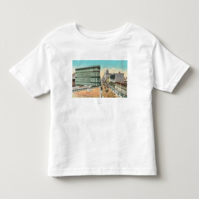Antennen beskådar av flodbyggnaden tee shirt (Framsida)