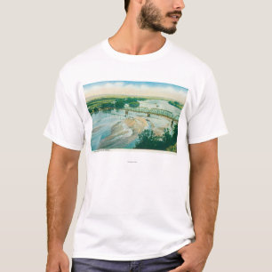 Antennen beskådar av floden och överbryggar t-shirt