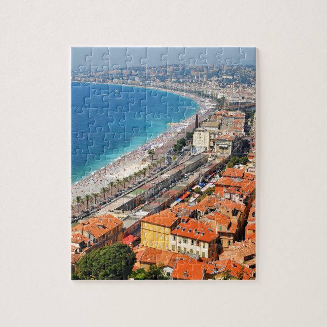 Antennen beskådar av franska Riviera i Nice, Pussel (Vertikal)