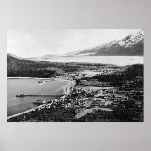 Antennen beskådar av Haines, Alaska läge av Poster