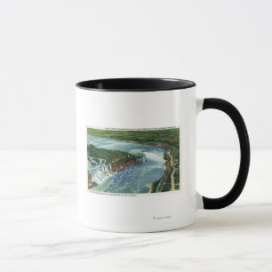 Antennen beskådar av hela Niagara Falls 2 Mugg
