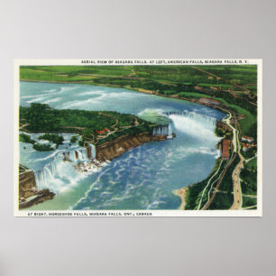 Antennen beskådar av hela Niagara Falls 2 Poster