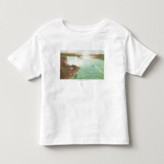 Antennen beskådar av hela Niagara Falls Tee Shirt (Framsida)