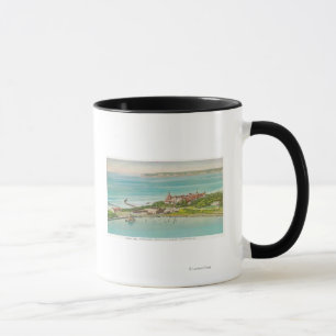 Antennen beskådar av hotelldel Coronado Mugg