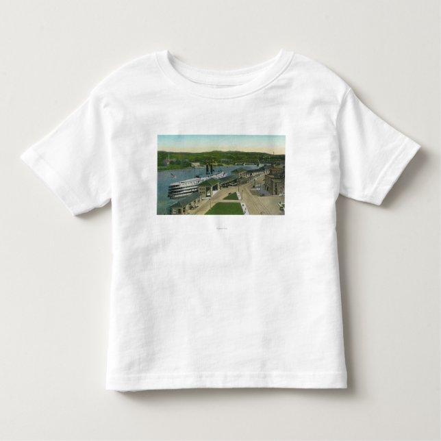 Antennen beskådar av Hudson navigeringskeppsdocka T Shirt (Framsida)
