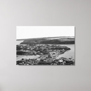 Antennen beskådar av kodiaken, Alaska fotograferar Canvastryck