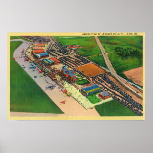 Antennen beskådar av Lambert luft FieldSt. Louis Poster