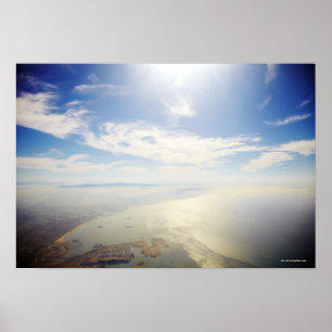 Antennen beskådar av Long Beach, Kalifornien Poster