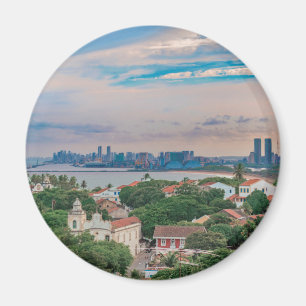 Antennen beskådar av Olinda och Recife Pernambuco Magnet