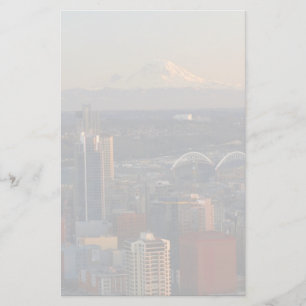 Antennen beskådar av Seattle stadshorisont 2 Brevpapper