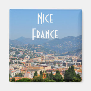 Antennen beskådar av staden av Nice i frankriken Magnet