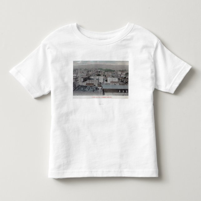 Antennen beskådar av staden nr. 2Oaklanden, CA Tee (Framsida)