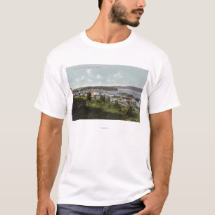 Antennen beskådar av staden och kuttrandefjärden t-shirt