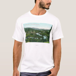 Antennen beskådar av staden på floden för St. J T-shirt