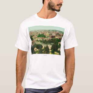 Antennen beskådar av staden tee shirt