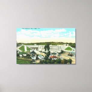 Antennen beskådar av StadiumSanen Diego, CA Canvastryck