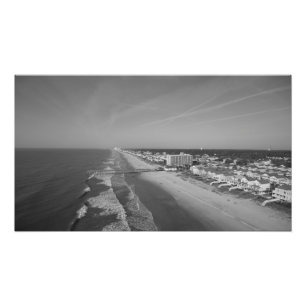 Antennen beskådar av Surfside strandSC Fototryck