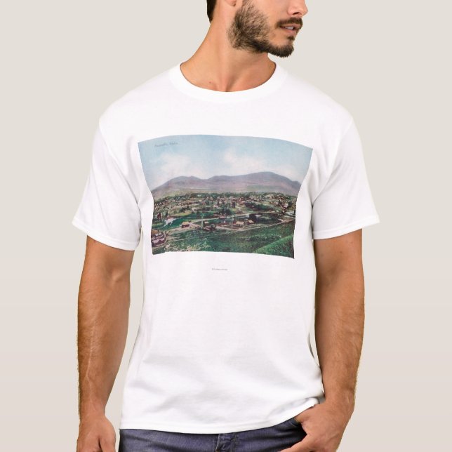 Antennen beskådar av Town från backarna T-shirt (Framsida)