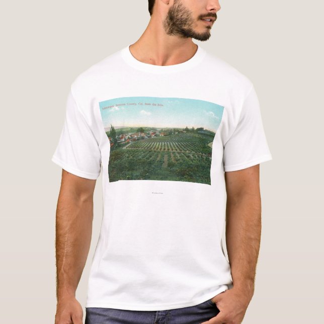 Antennen beskådar av townen, Sonoma County från Tee (Framsida)