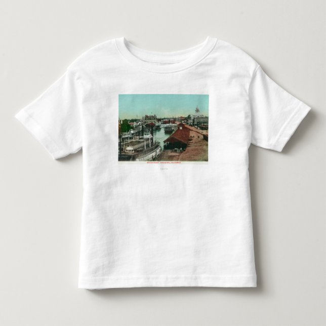 Antennen beskådar av WaterfrontStocktonen, CA Tee (Framsida)