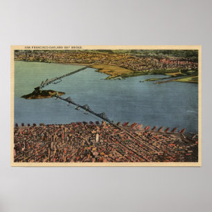Antennen den San Francisco-Oakland fjärden Poster