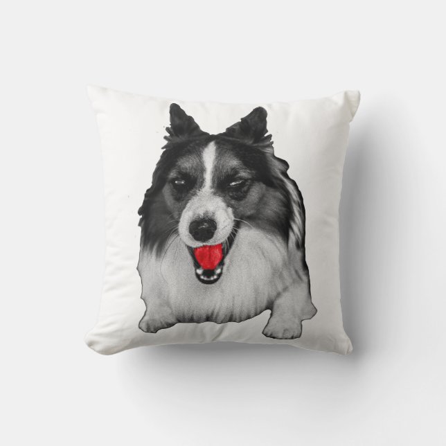 Antensid-Corgi-dekoration Kudde (Framsida)