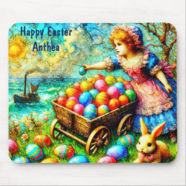 ANTHEA ~ PÅSK Vintage tavla ~ Musmatta