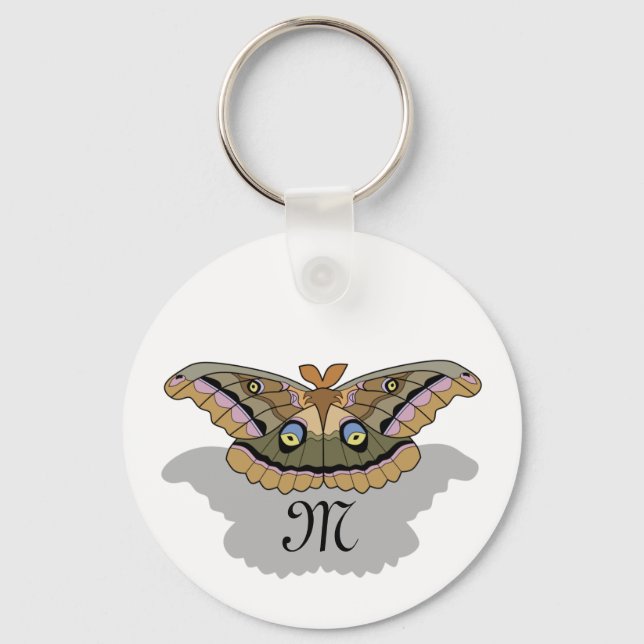 Anthereae Polyphemus Nyckelring (Framsida)