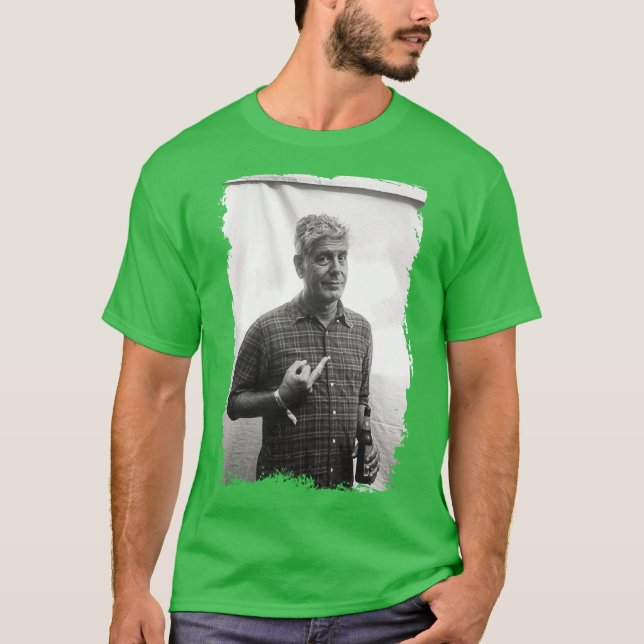 Anthony Bourdain Middle Finger-vänner T Shirt (Framsida)