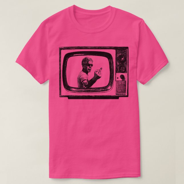 Anthony Bourdain Retro Tv T Shirt (Design framsida)
