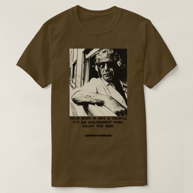 Anthony Bourdain vintage Hoodie T Shirt (Design framsida)