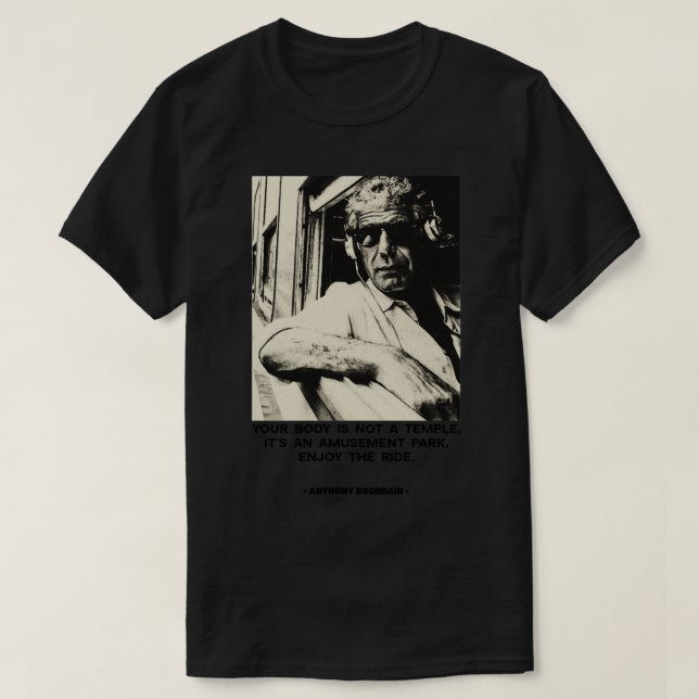 Anthony Bourdain vintage Pin T Shirt (Design framsida)