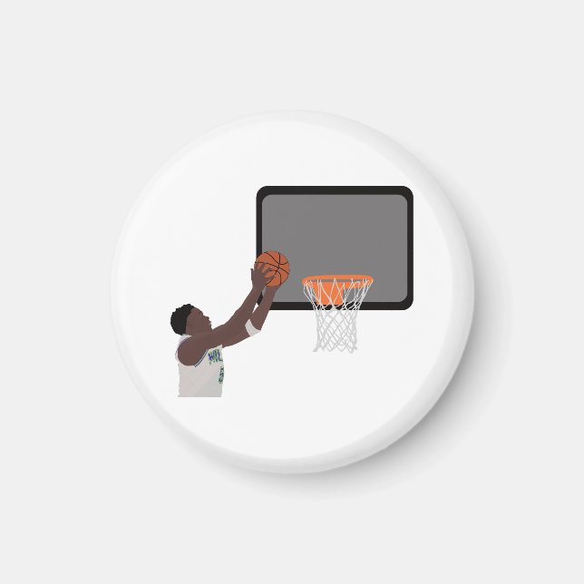 Anthony Dwars placerar boll i basket Magnet (Framsidan)
