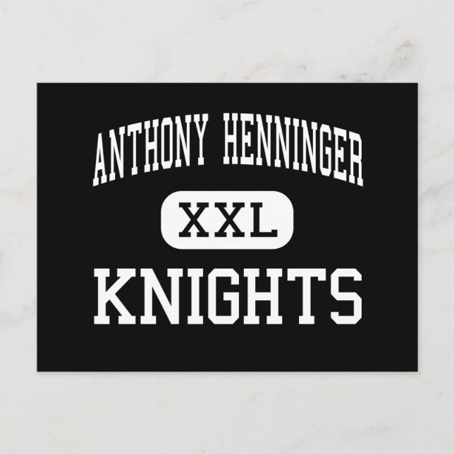 Anthony Henninger - Knight - High - Syracuse Vykort (Framsida)