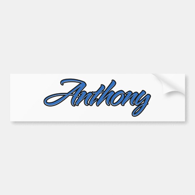 Anthony Namn blue Aufkleber Sticker Autoaufkleber Bildekal (Framsidan)