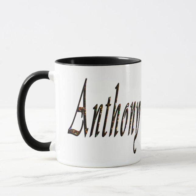 Anthony Namn Logotyp Mugg (Vänster)