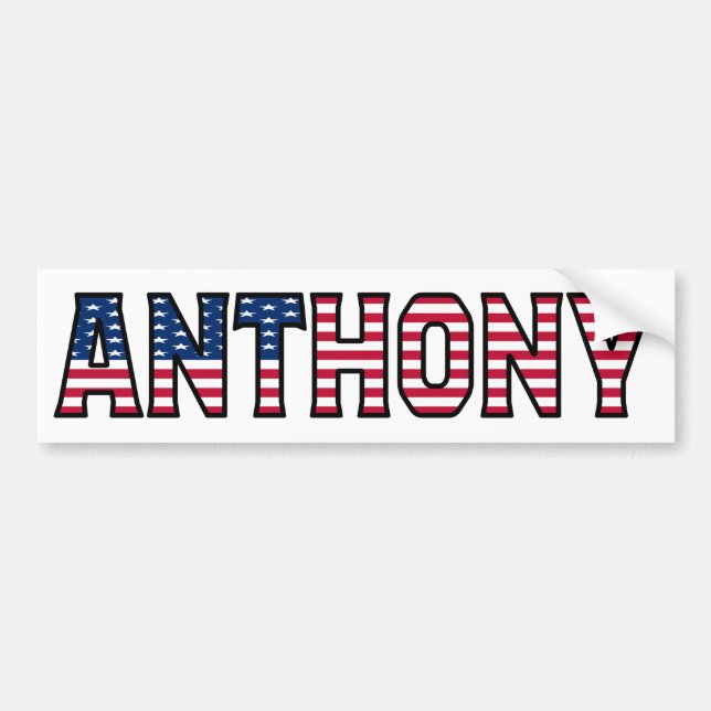 Anthony Namn Vorname USA Aufkleber Sticker Auto Bildekal (Framsidan)