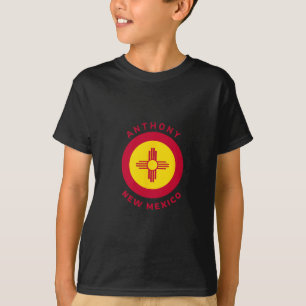 Anthony New Mexico Nm Flagga Zia Semesterpresent T Shirt